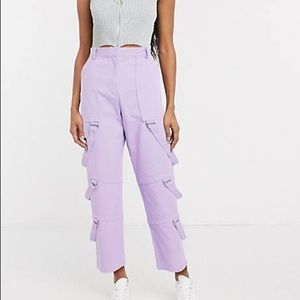 The ragged priest purple chain utility pant